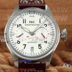 Perfect Replica IWC Pilot's 7 Days Power Reserve watch Brown Leather Strap
